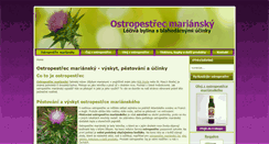 Desktop Screenshot of ostropestrec-mariansky.info