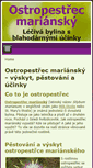 Mobile Screenshot of ostropestrec-mariansky.info