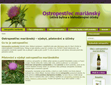 Tablet Screenshot of ostropestrec-mariansky.info